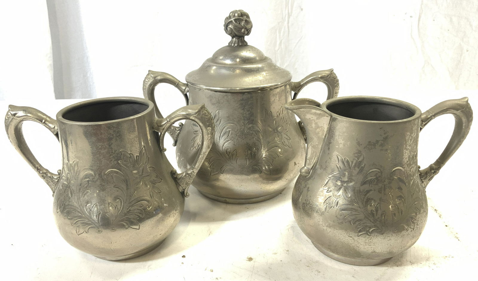 BROOKLYN SILVER Lot 3 Quadruple Plate Vessels (1 of 8)