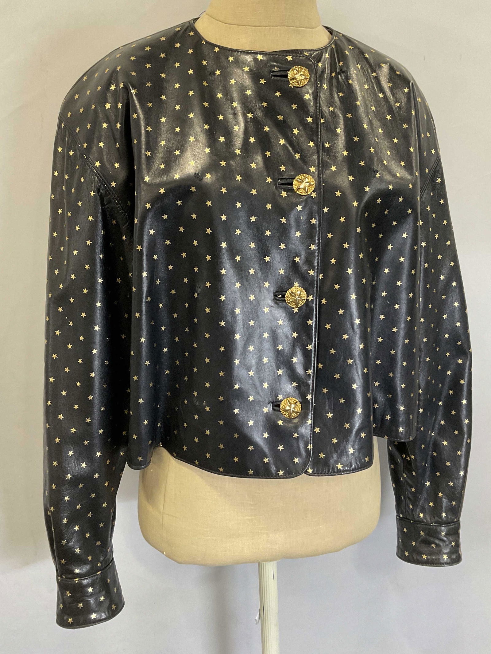 Vintage GLORIA SACHS Leather Stars Jacket, NY (1 of 10)