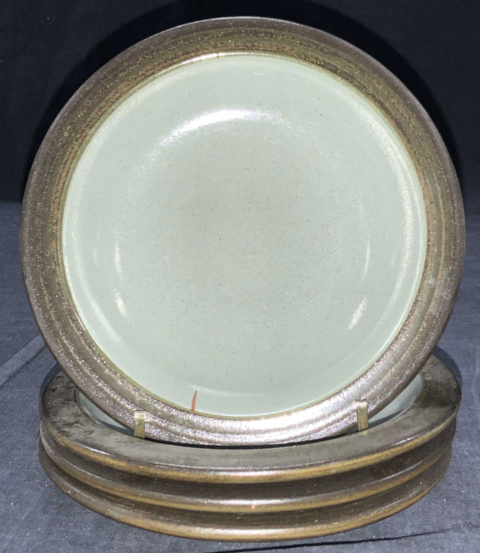 Set Four Salt Glazed  Ceramic Dishes (1 of 5)