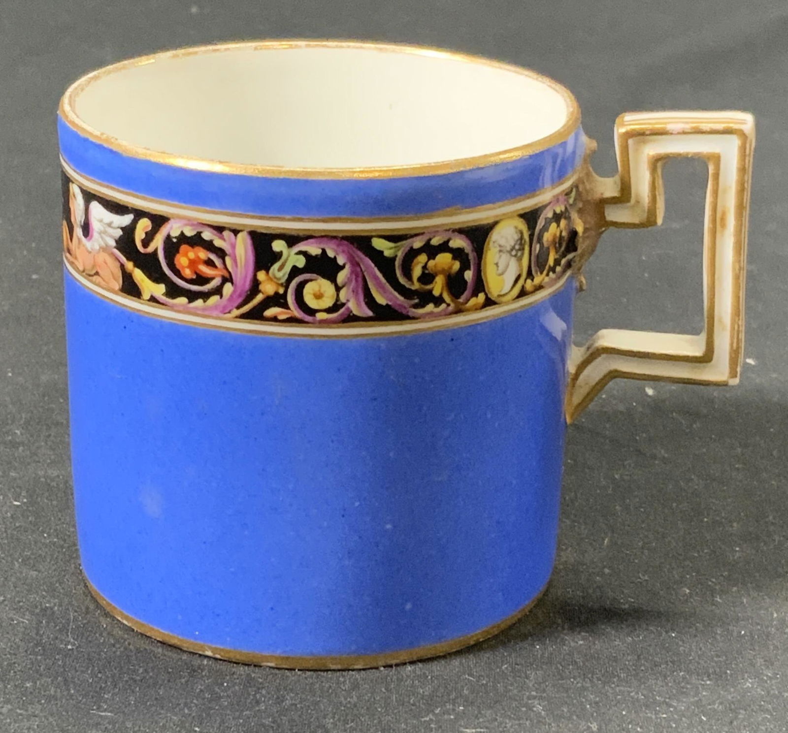 Vintage Ceramic Coffee Cup with Greco Roman Motif (1 of 5)