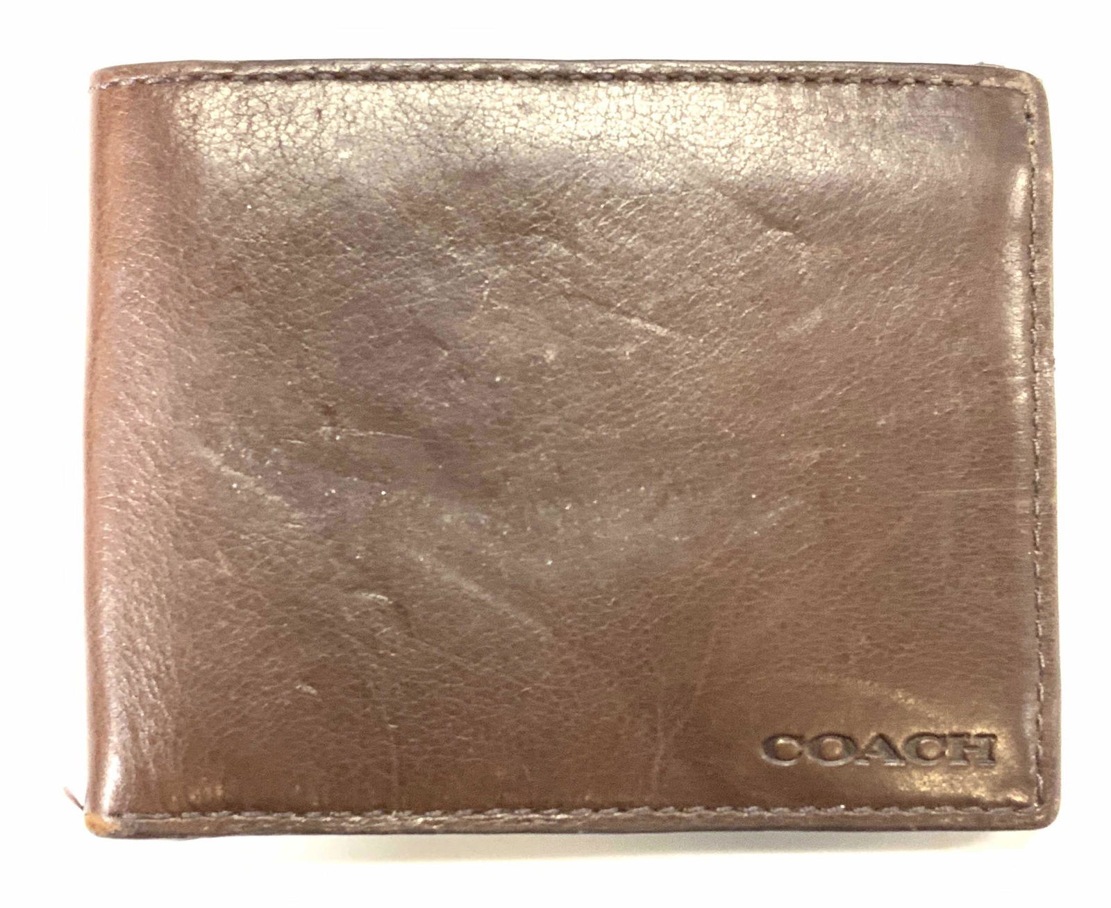 COACH Mens Mahogany Leather Slim Bifold Wallet NWT (1 of 5)