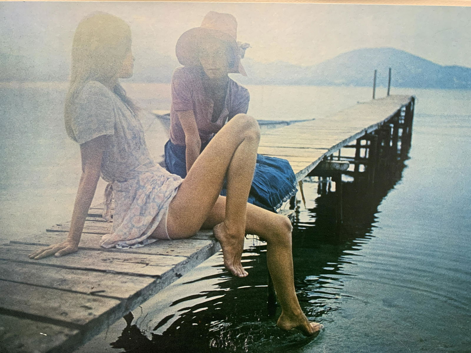 Vintage Offset Lithograph Of Girls On A Dock (1 of 4)