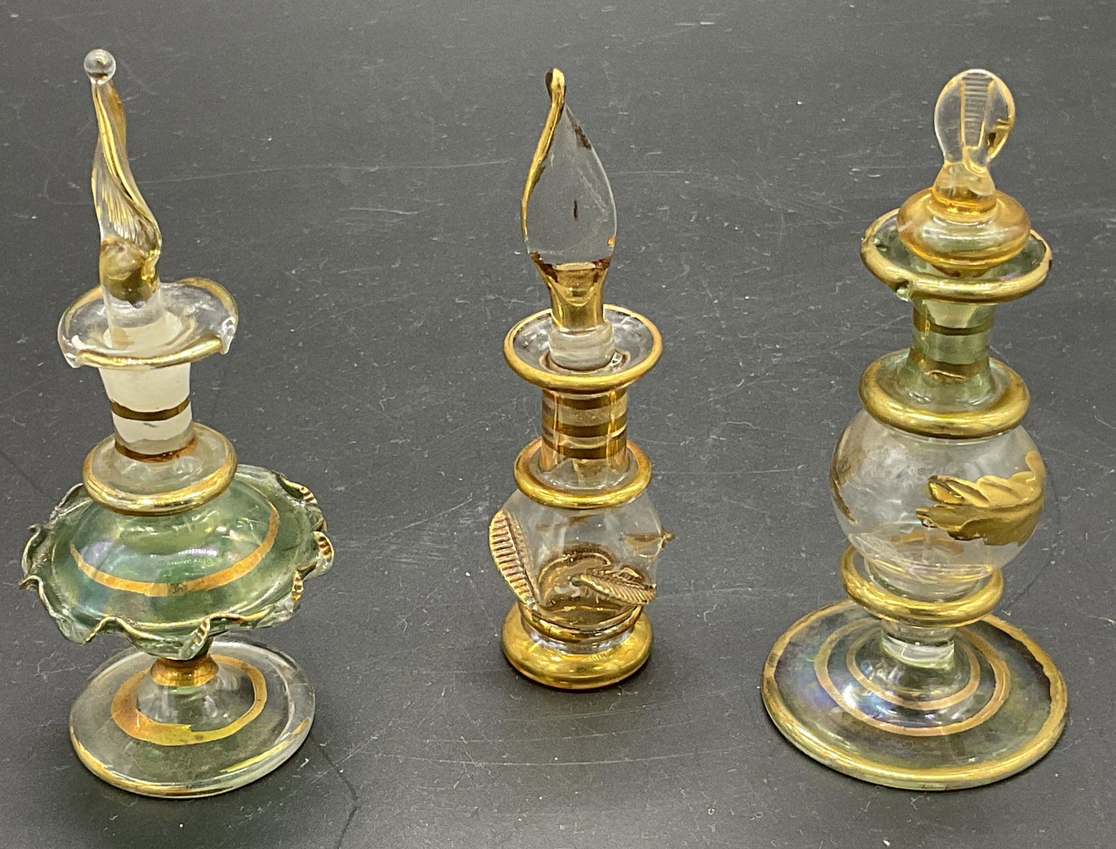 Miniature Glass Handblown Perfume Bottles (1 of 4)