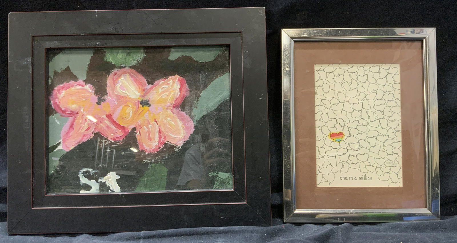 Pair of Framed Vintage Art Pieces (1 of 5)