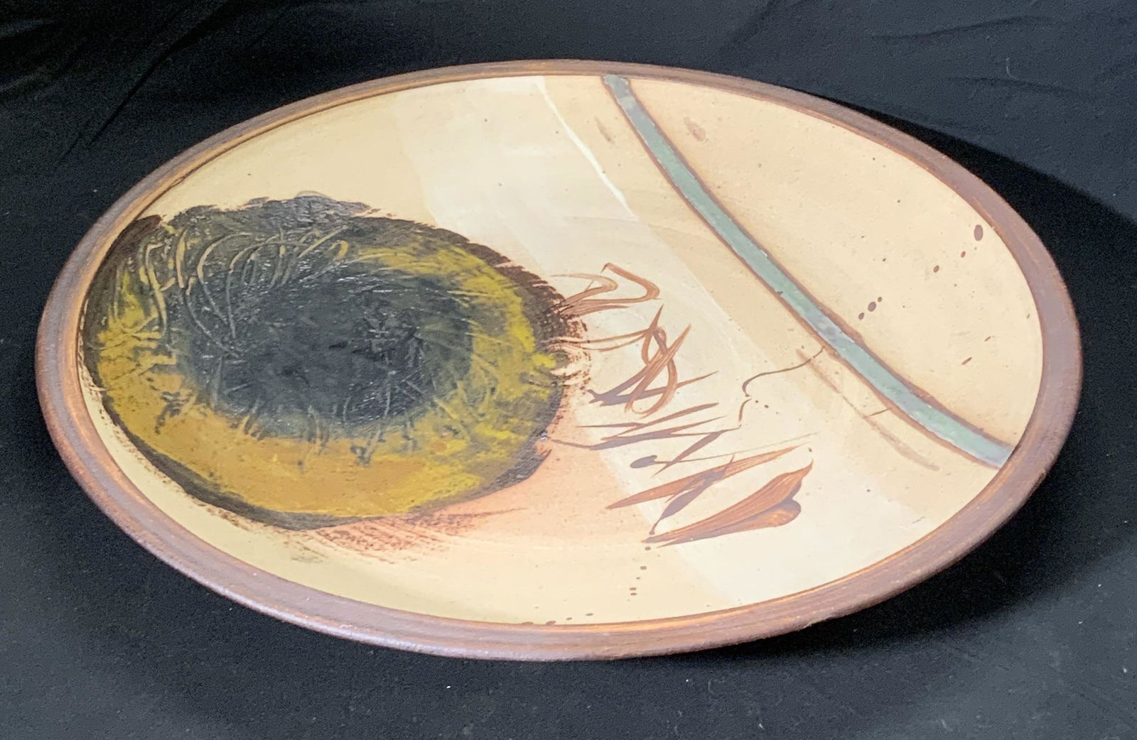 Vintage SIGNED Handmade Artisan Centerpiece Bowl (1 of 9)