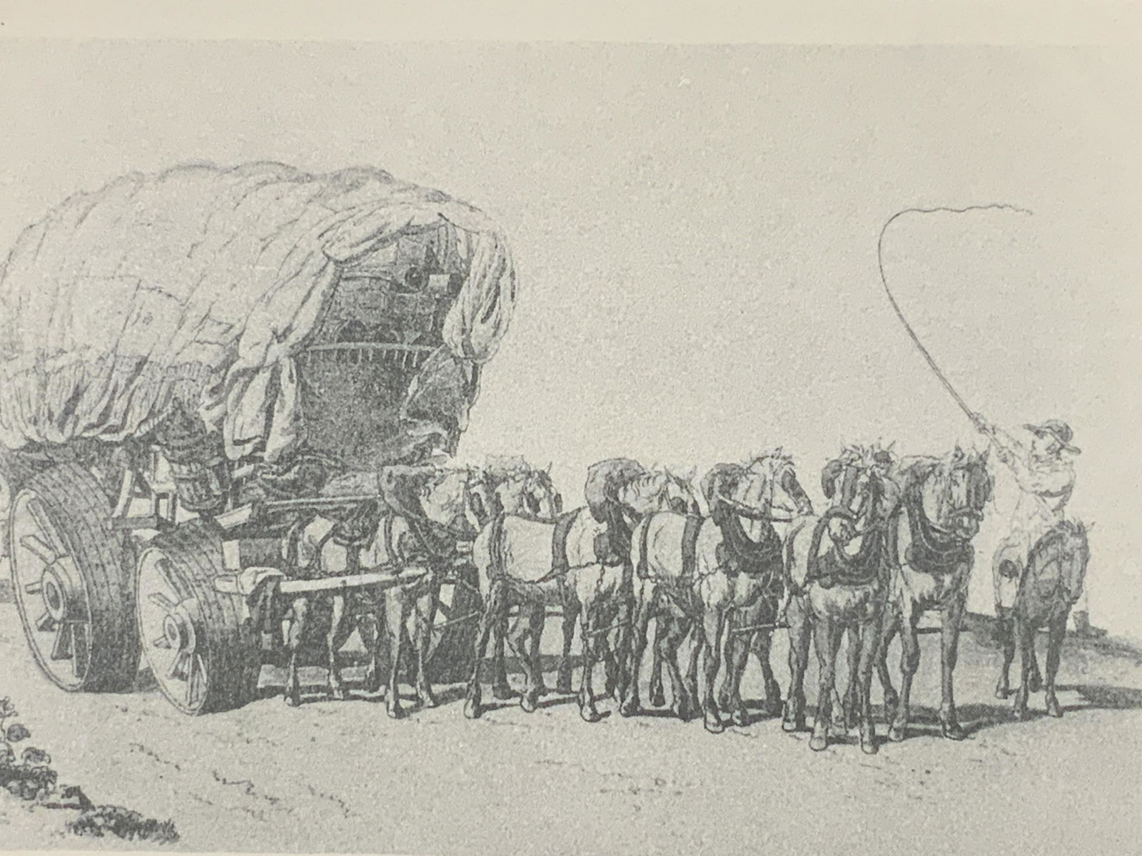 Nineteenth Century Stagecoach Lithograph On Card (1 of 4)