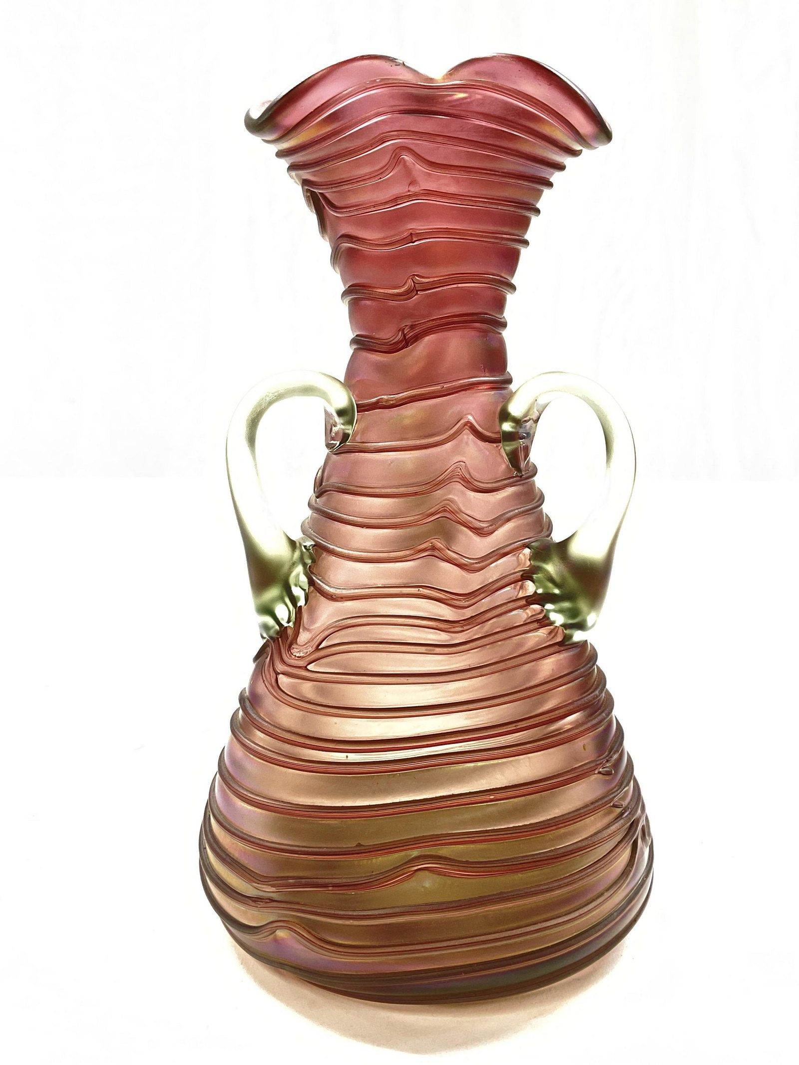 Vintage Art Glass Spiral Vessel (1 of 6)