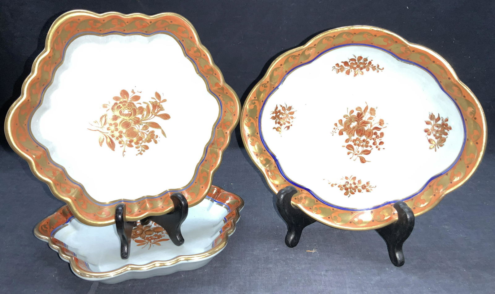 Set 3 Hand Painted Asian Style Porcelain  Dishes (1 of 9)