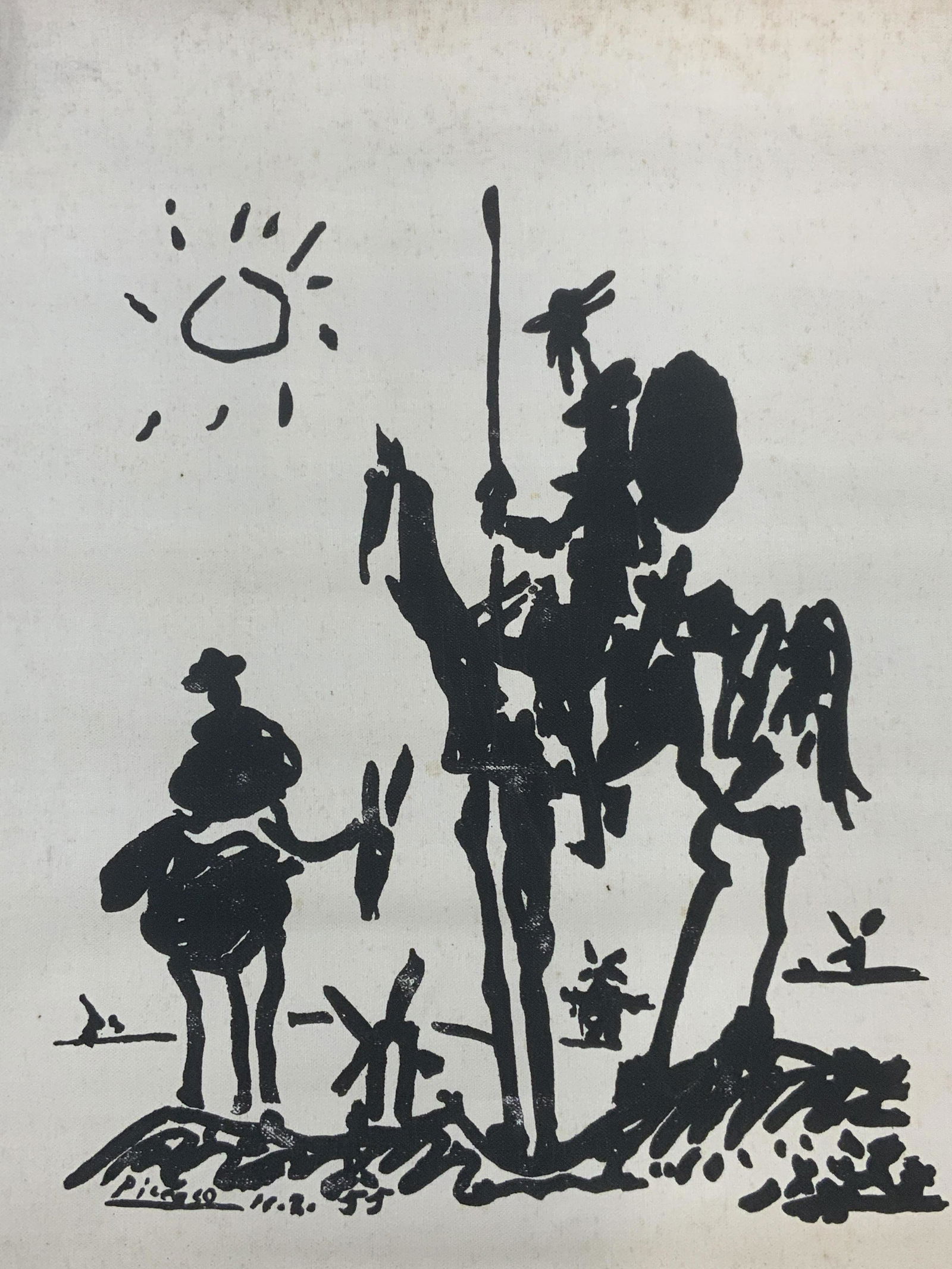 PICASSO Don Quixote Wood Print On Canvas Scroll (1 of 5)