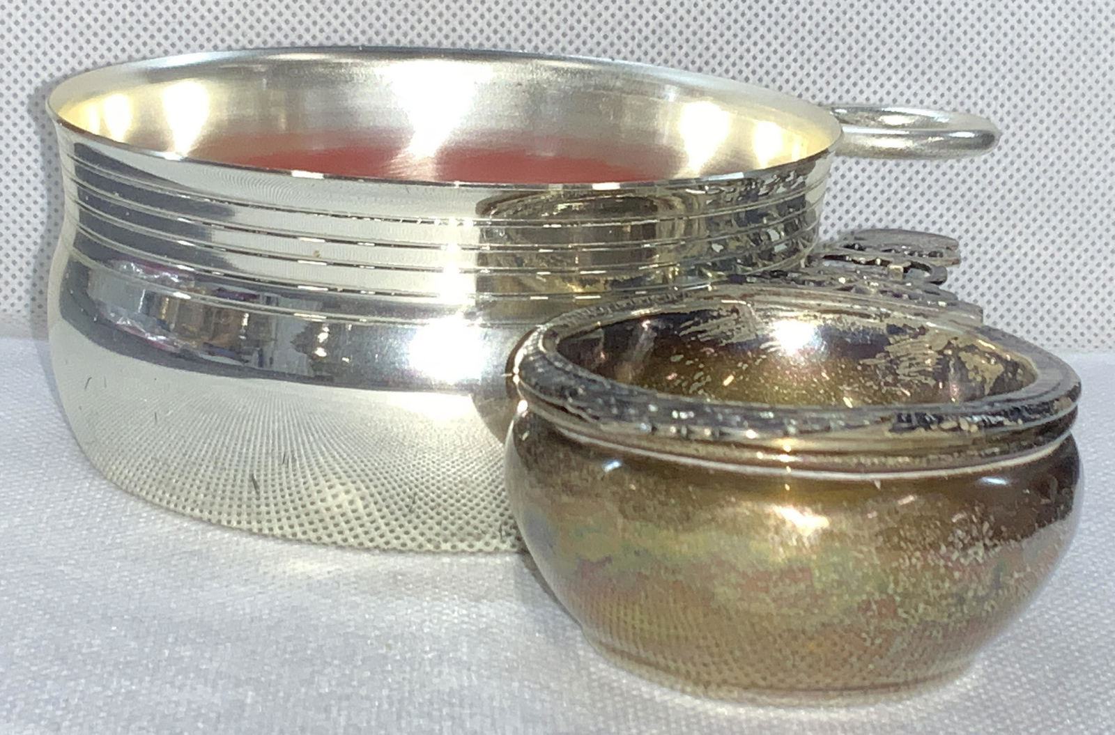 Lot 3 Vintage English Sterling & Metal Vessels (1 of 12)