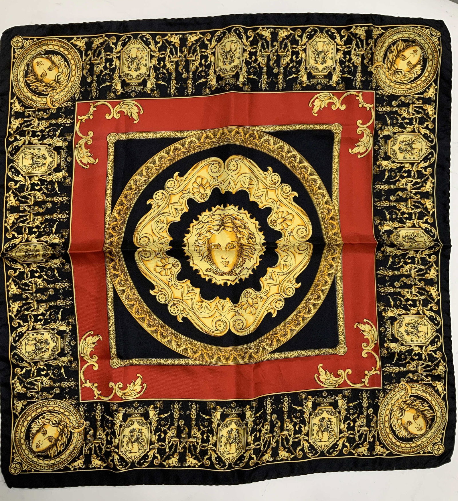 VERSACE Medusa Head Silk Scarf, ITALY (1 of 5)