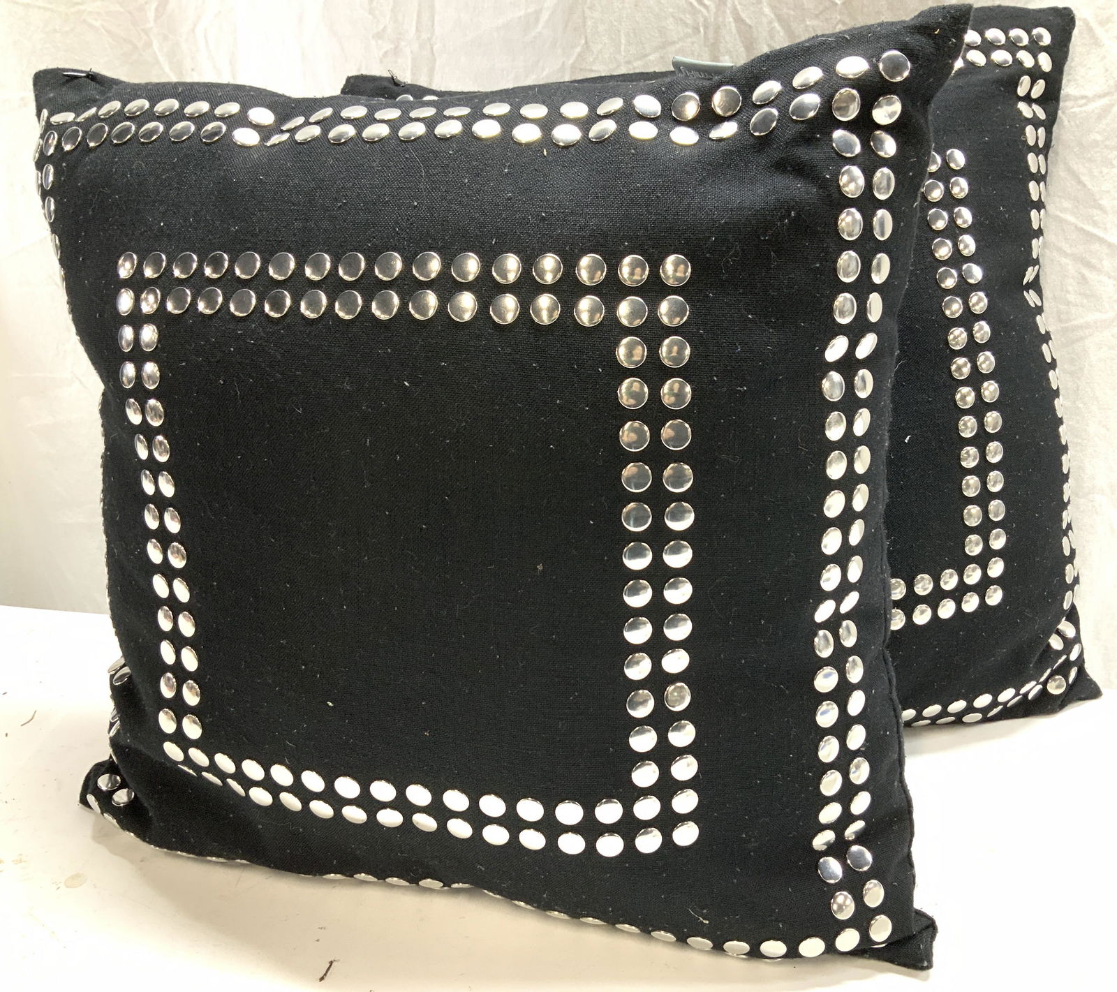 Pair Dormifly Black Linen Toss Pillows (1 of 5)