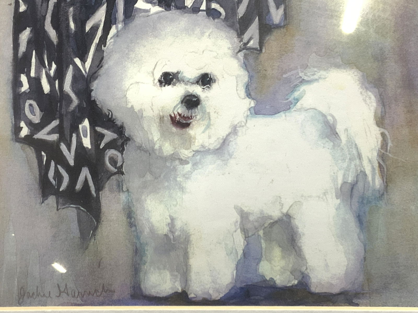Bichon Frise Framed Lithograph (1 of 5)