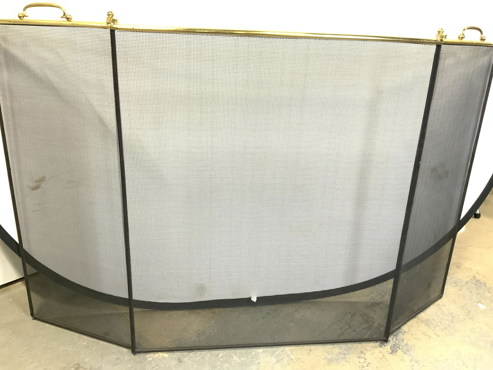 Vintage Brass & Metal Fireplace Screen (1 of 5)