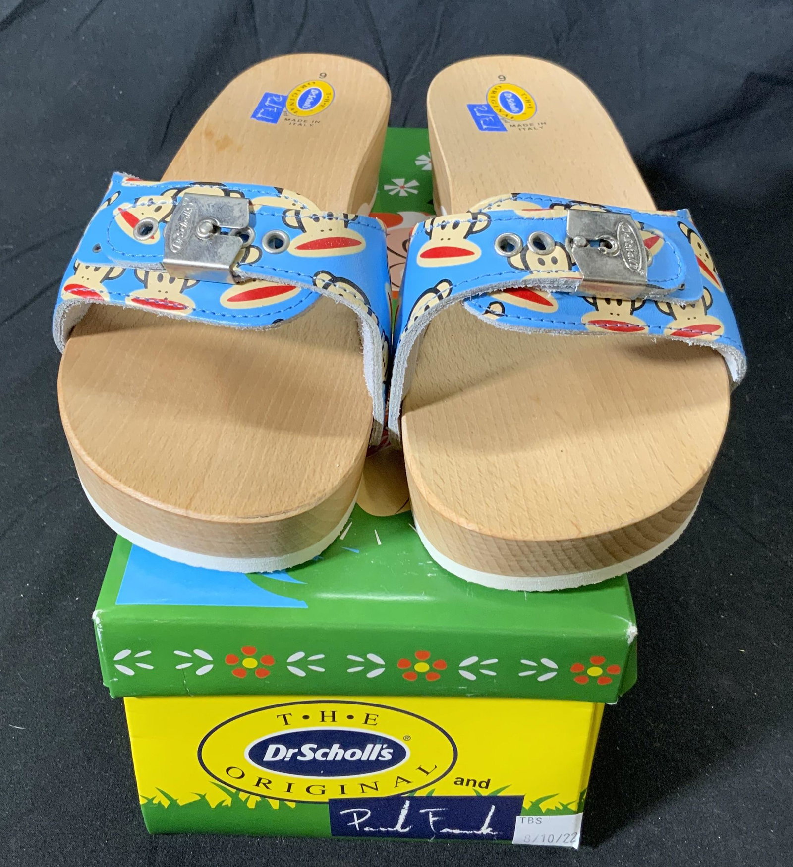 DR SCHOLLS Paul Frank Ltd Ed Blue Clogs Italy NIB (1 of 6)
