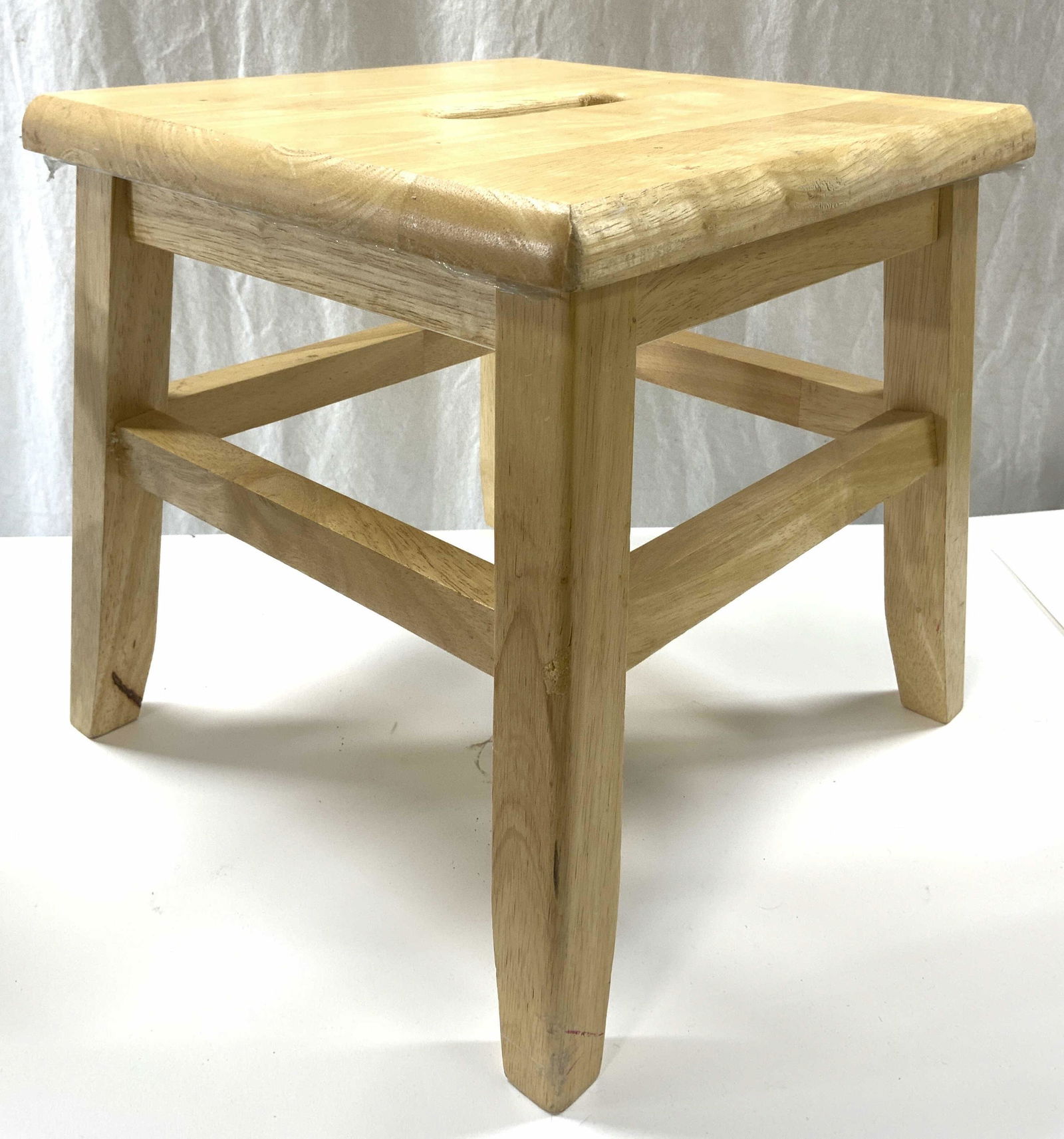 Wooden Foot Stool In Tan (1 of 6)