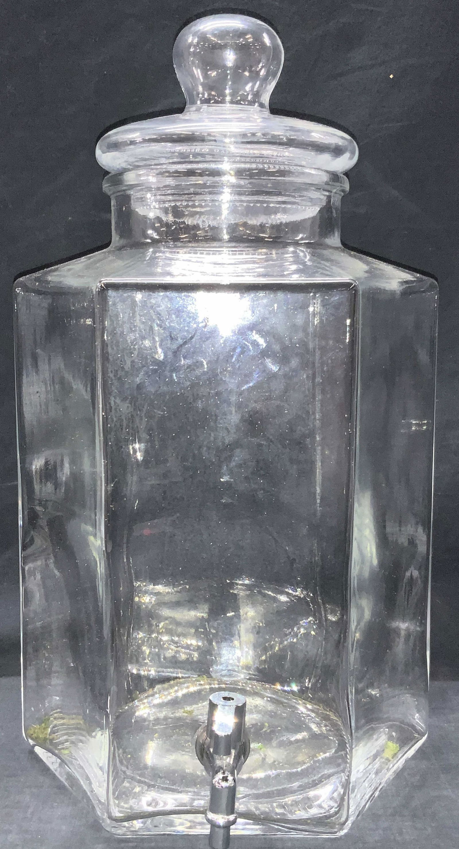 Vintage Clear Glass Drink Dispenser, Italy (1 of 8)