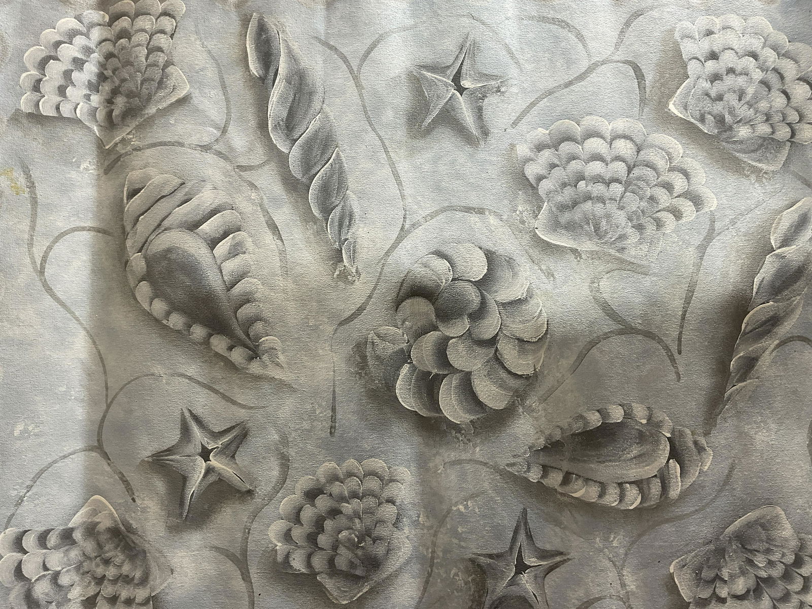 GLORIAS Signed Oil Painting of Shells (1 of 6)