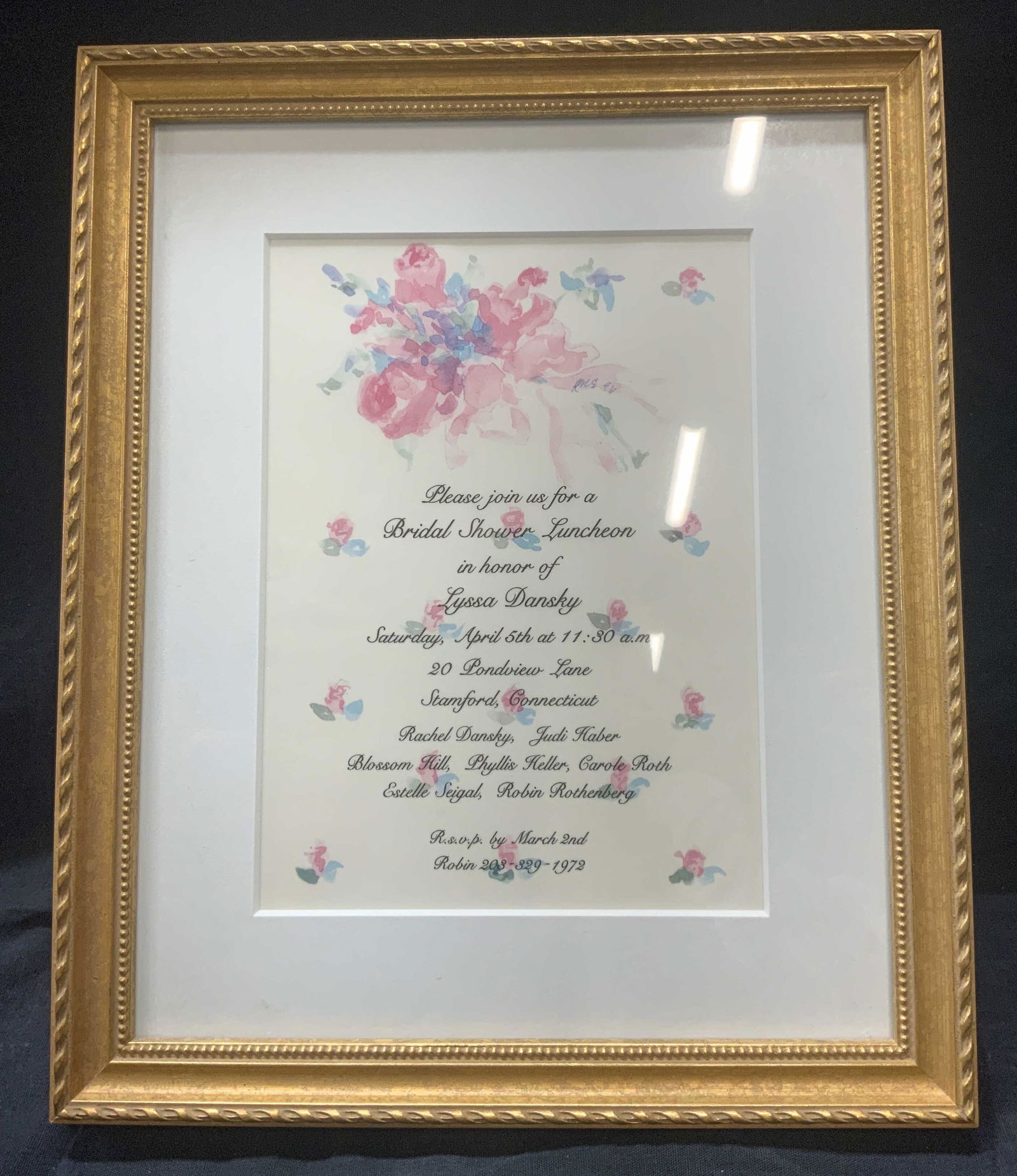 Gold Toned Wood Standing Picture Frame (1 of 4)