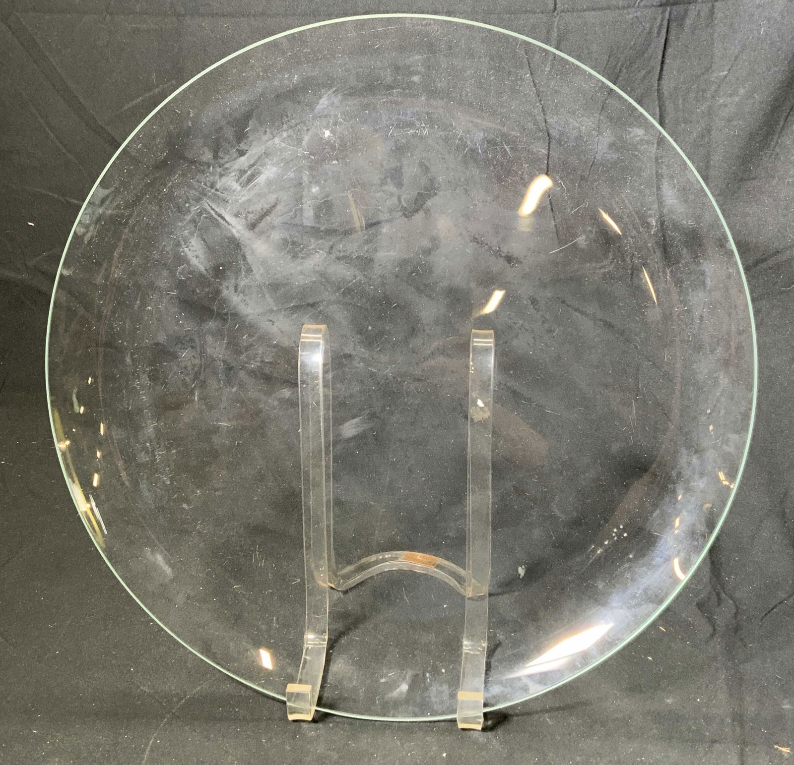 Large 14.5 Inch Glass Plate, Serving Dish (1 of 4)