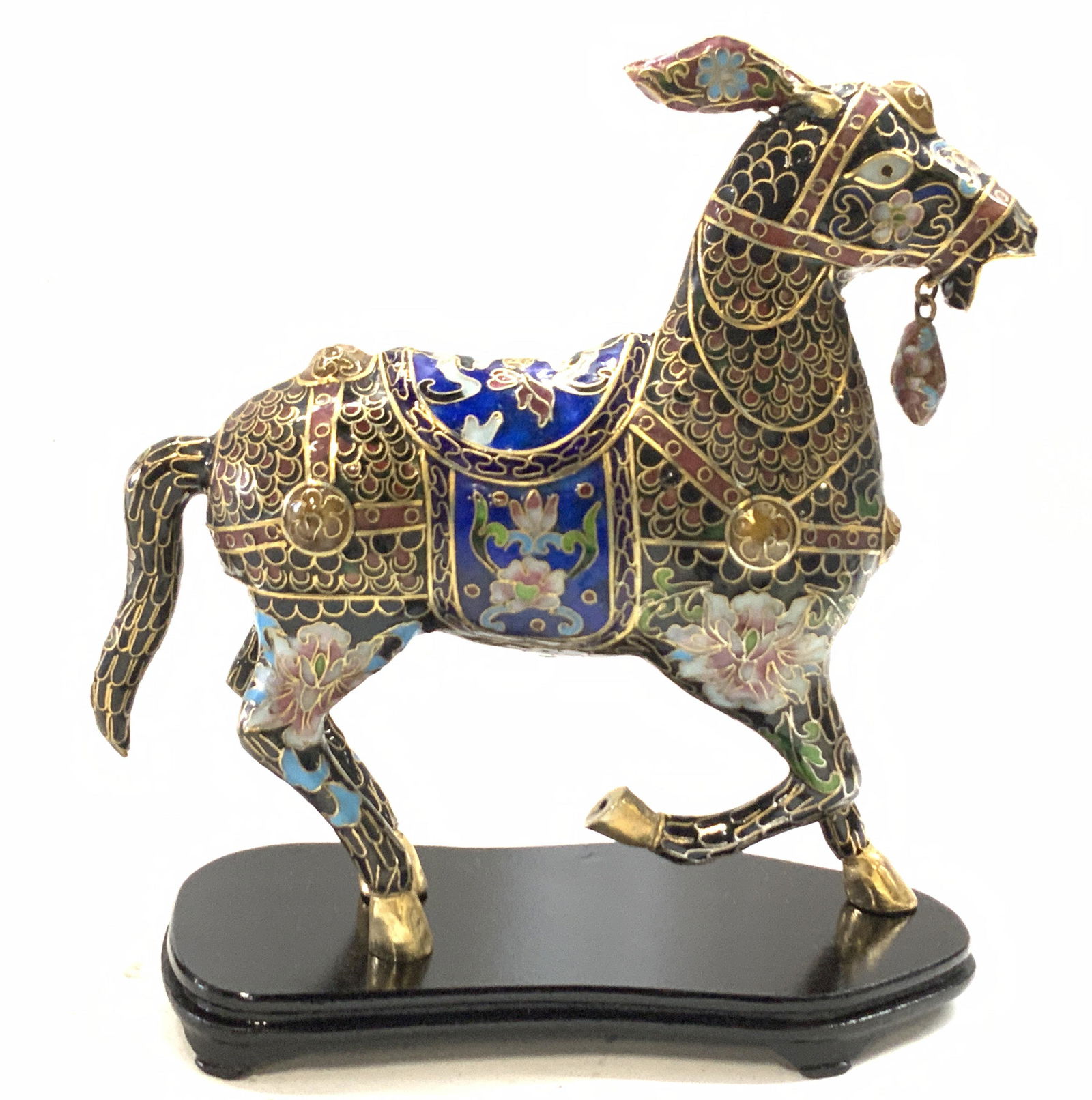 Asian Cloisonne Horse on Stand (1 of 6)