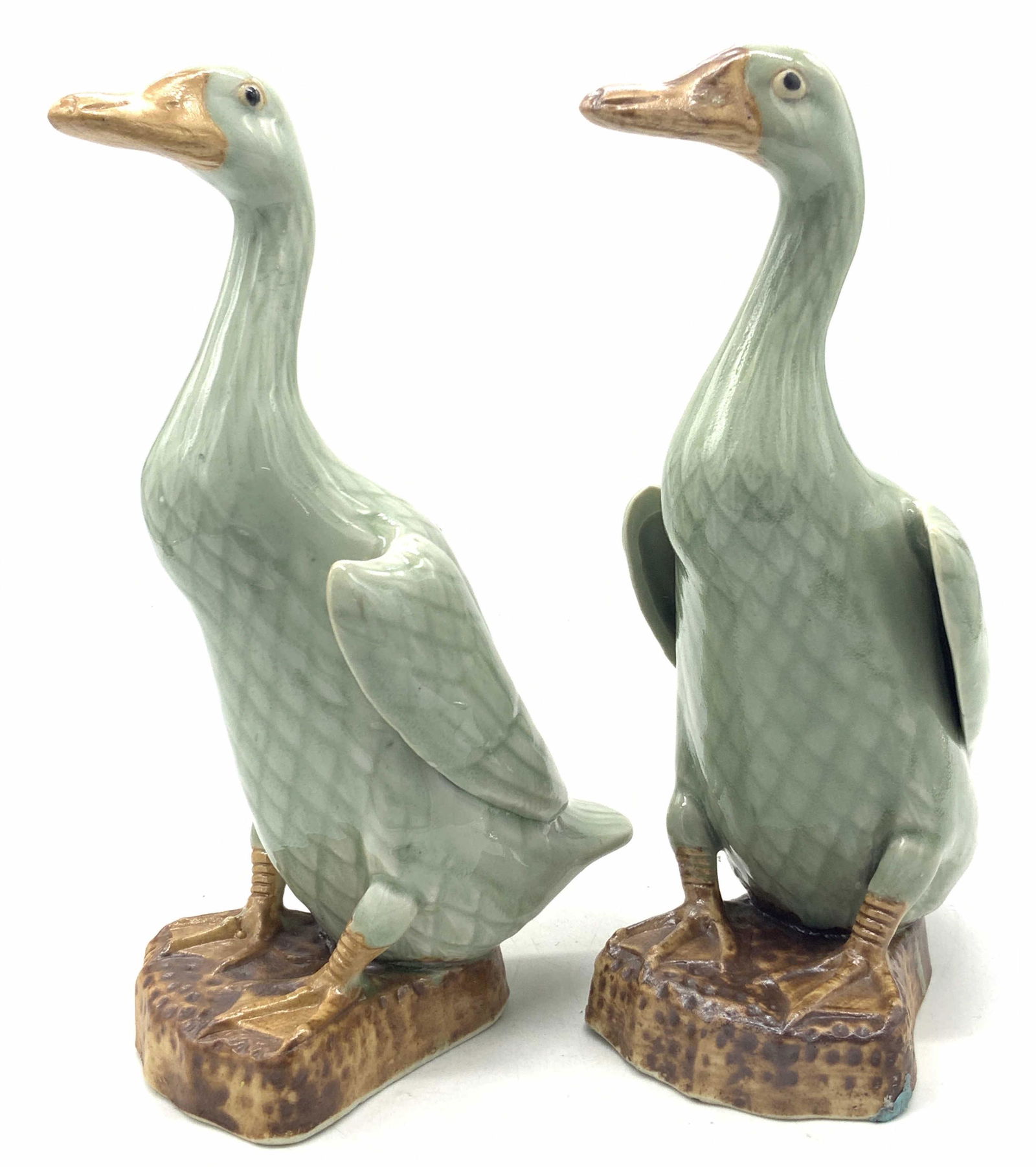 PR Asian Celadon Glazed Ceramic Duck Figures (1 of 10)