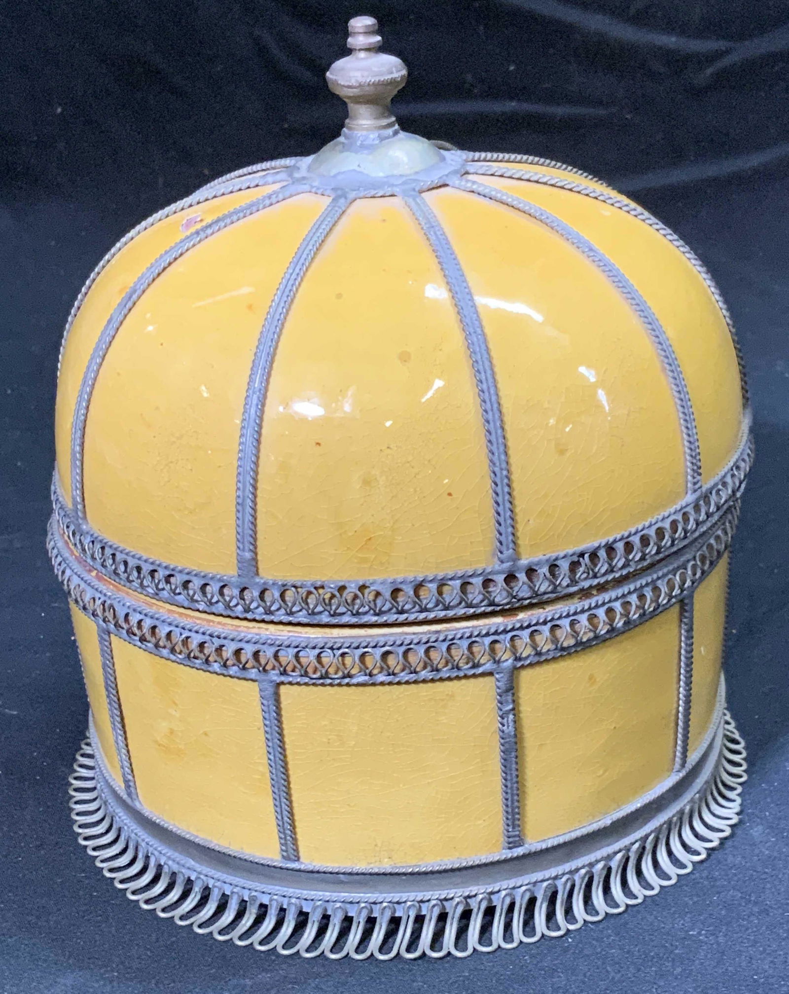 Glazed Ceramic Cupola Tabletop Box (1 of 5)
