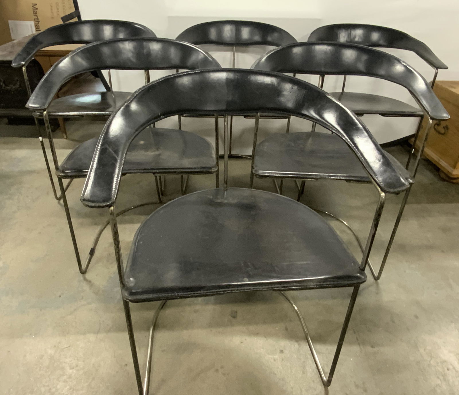 Set 6 Arrben Ursula Italian Leather Chairs (1 of 20)