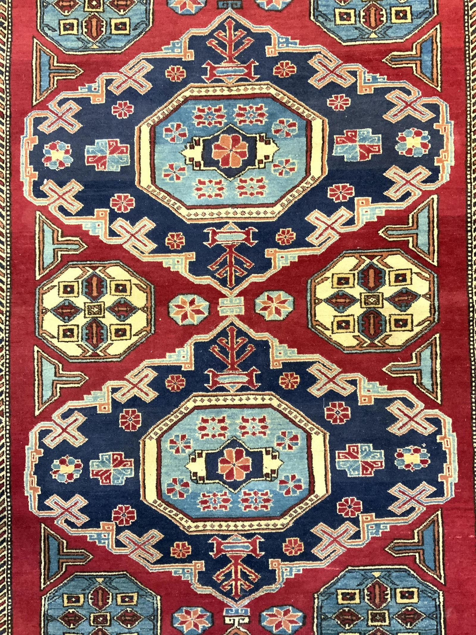 Handmade KAZAK Fringed Wool Area Rug (1 of 10)