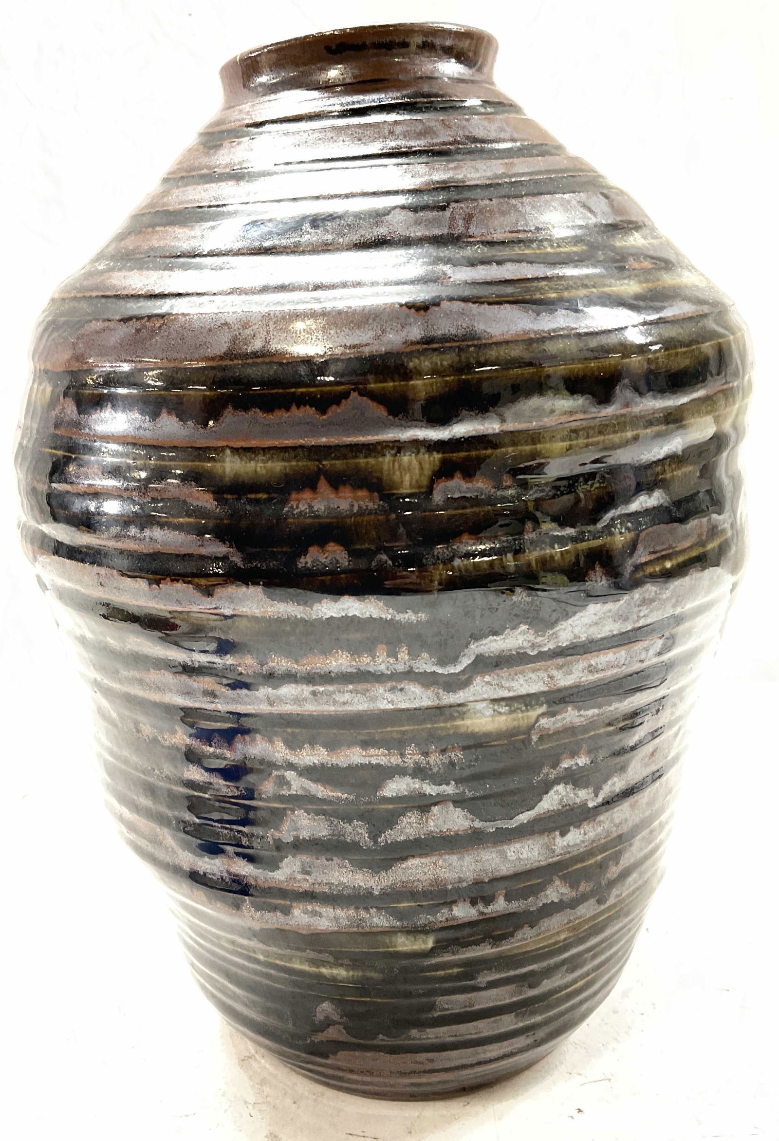 Signed Ceramic Glazed Vessel (1 of 6)
