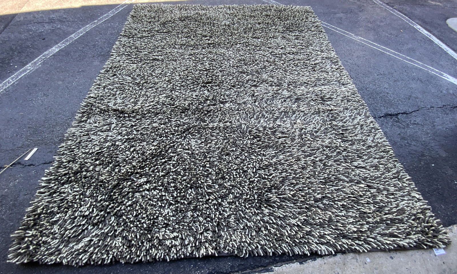 LOUNGE SHAG STONE Oversized Area Rug (1 of 9)