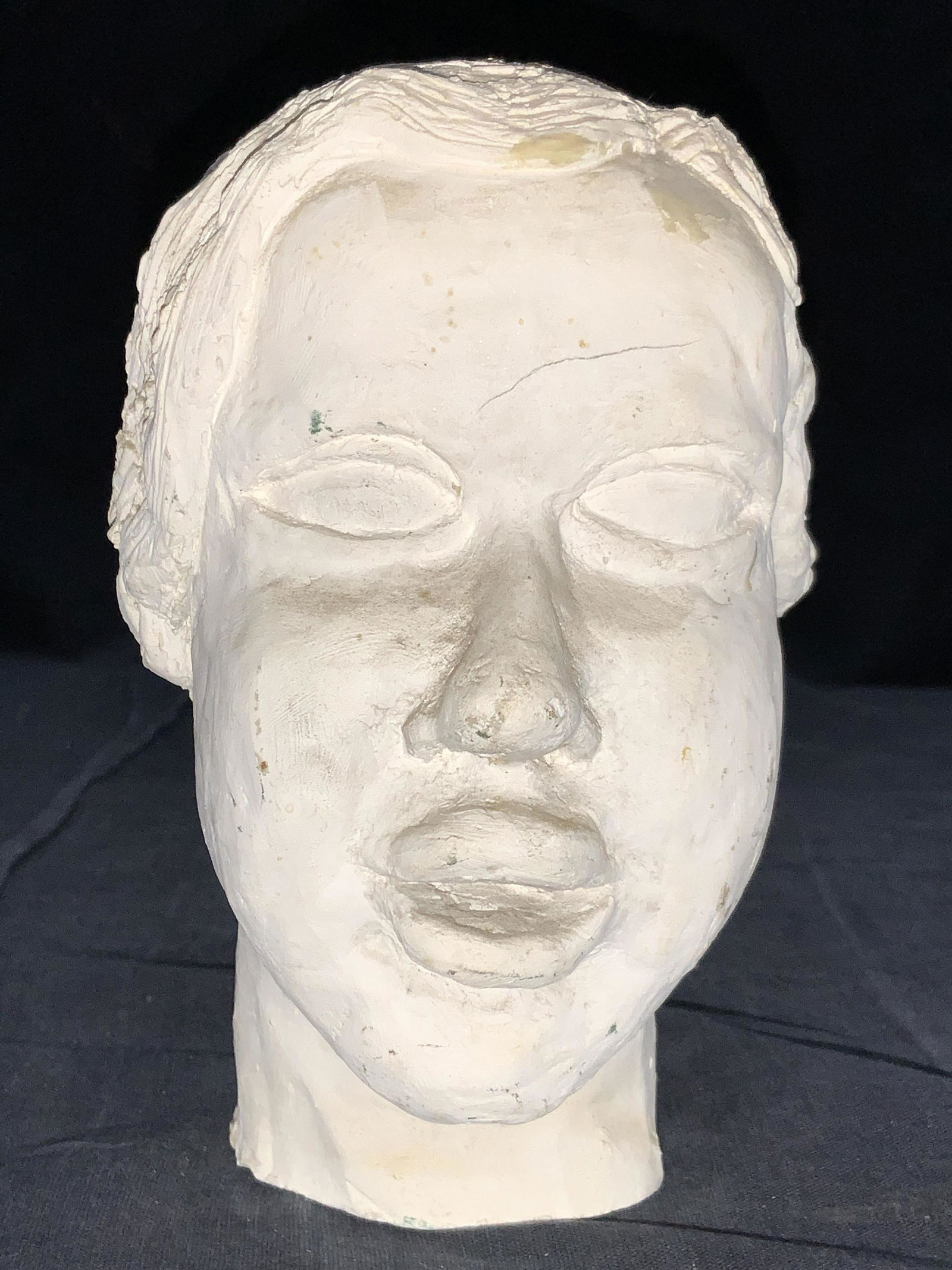 Vintage Signed  Crafted Clay Bust (1 of 8)