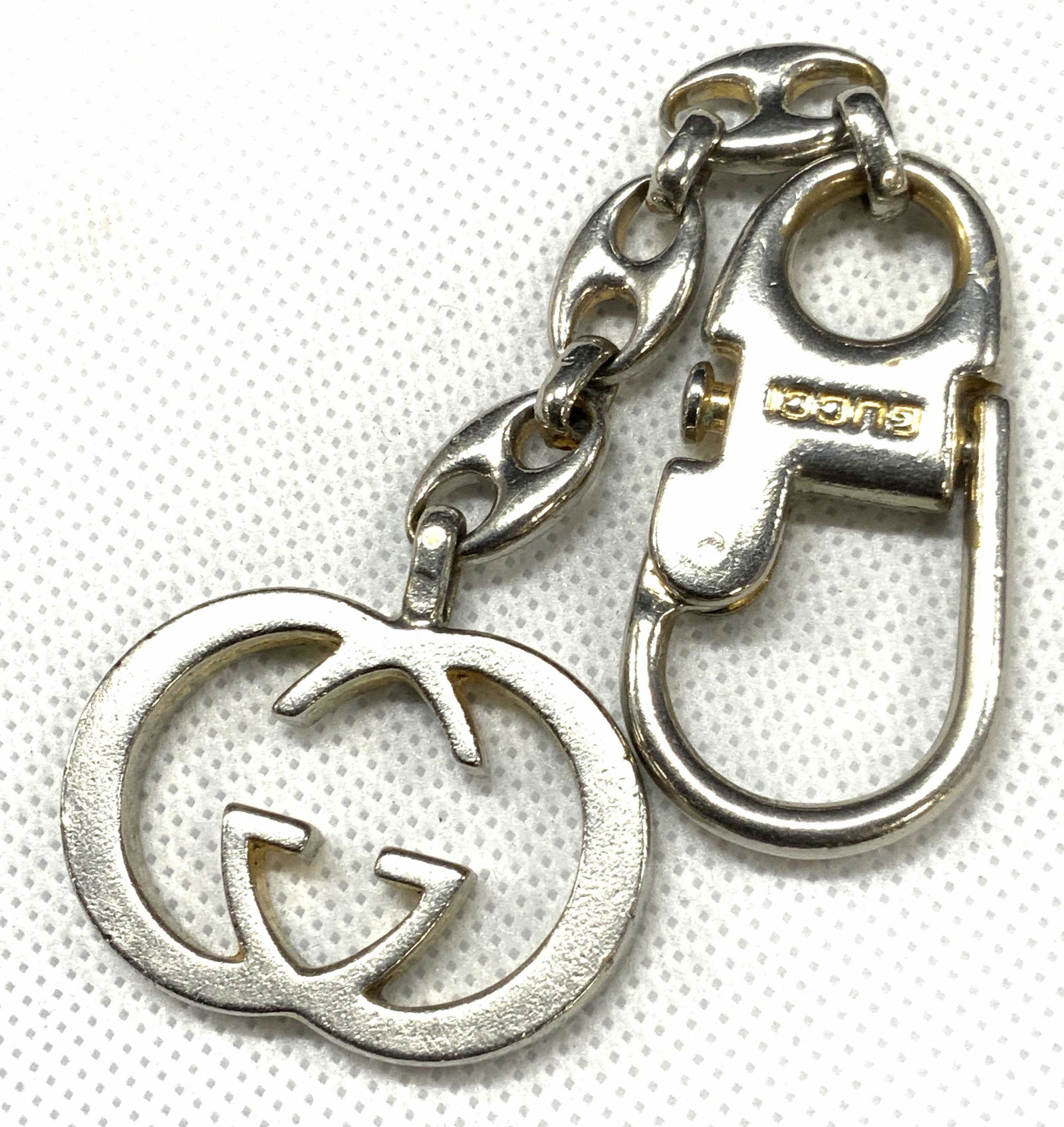 GUCCI Silver Toned Metal Key Chain (1 of 7)