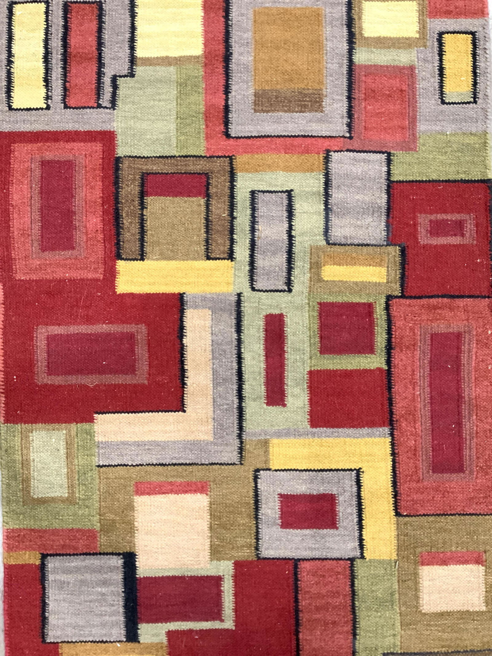Mid Century Modern Handmade Wool Runner (1 of 8)