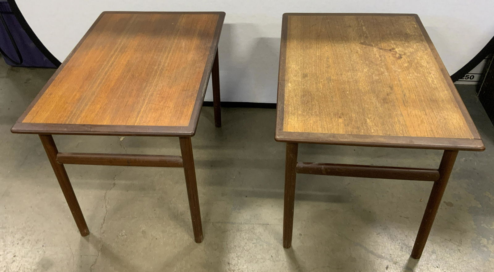 Pr Vtg Danish Mid Century Modern Teak Side Tables (1 of 15)