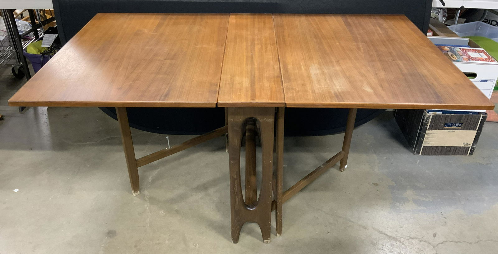 MCM Drop Leaf Wooden Dining Table (1 of 10)