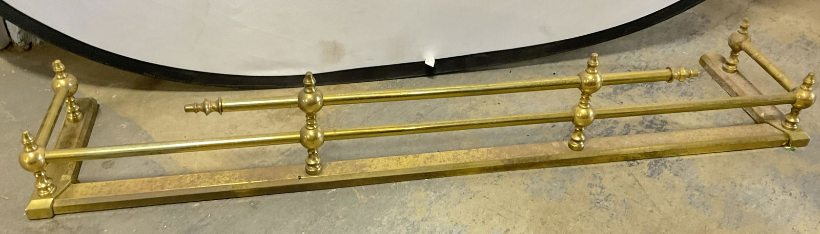 Vintage Brass Fireplace Fender (1 of 6)