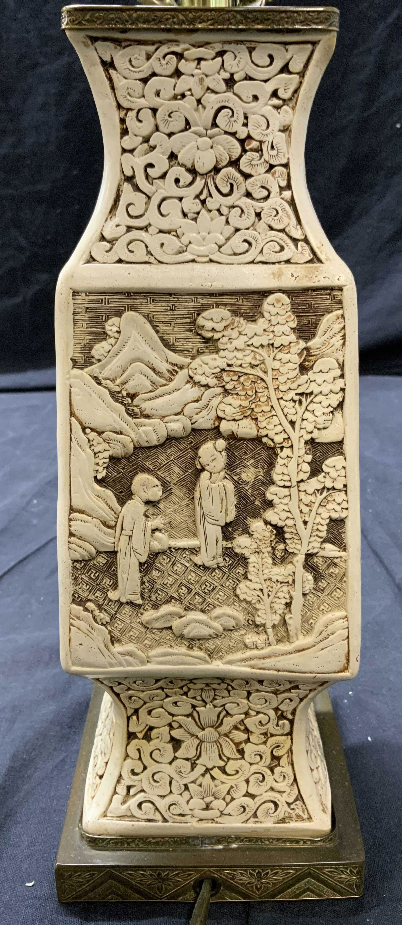 Vintage Asian Resin Table Lamp (1 of 10)