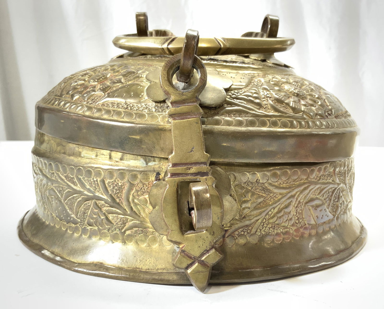 Vintage Brass Chapati Box Tiffin Box (1 of 10)