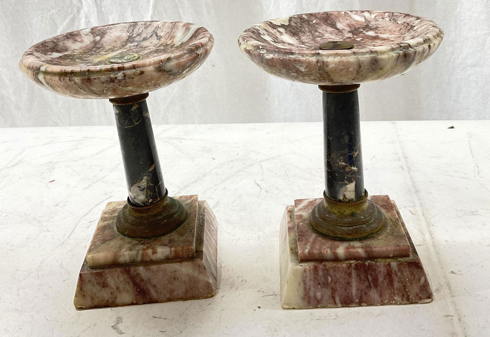 Pair Marble Neoclassical Style Candle Holder (1 of 8)