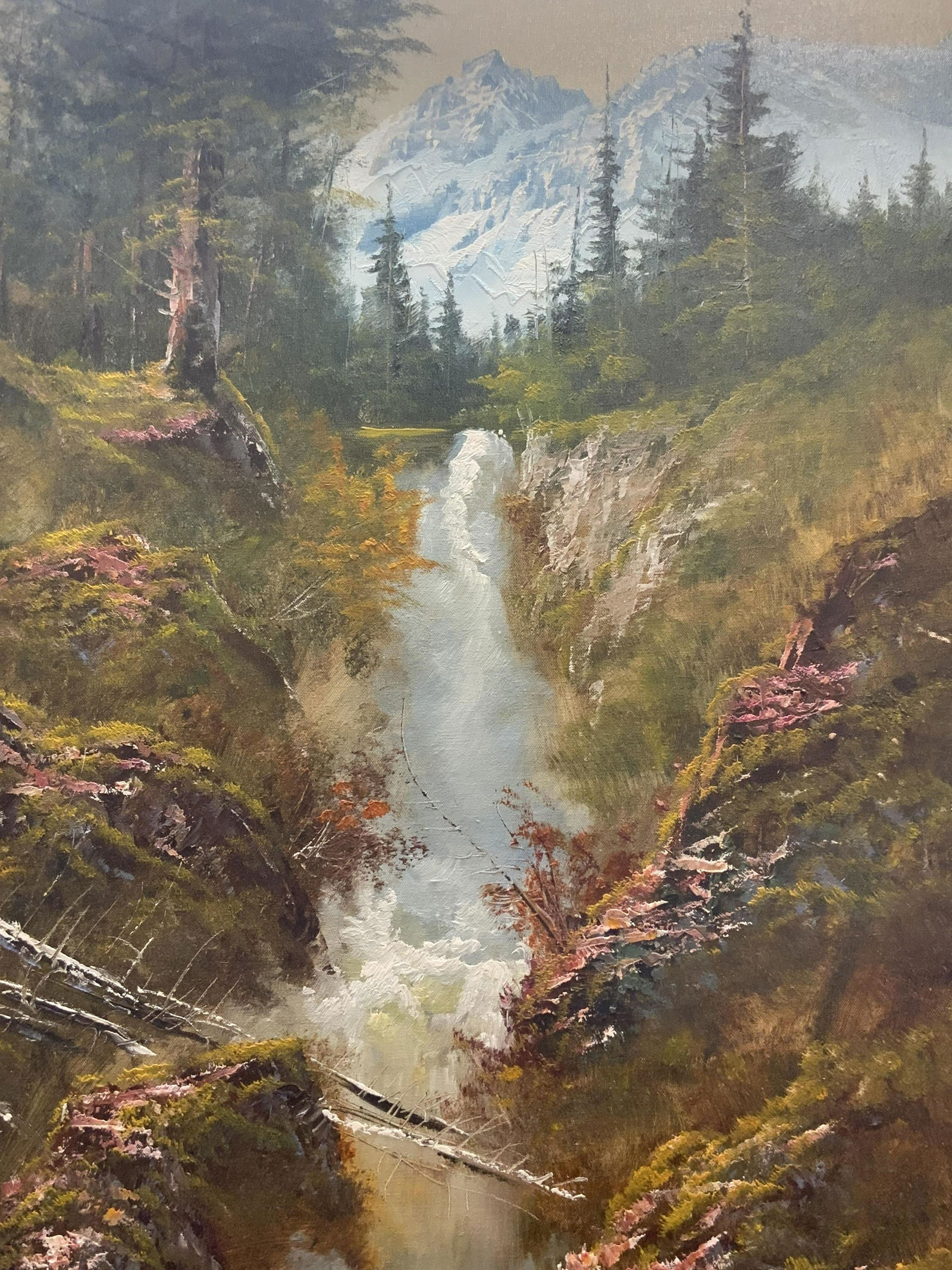 R. THOMAS Sublime Alpine Landscape Oil Painting XL (1 of 12)