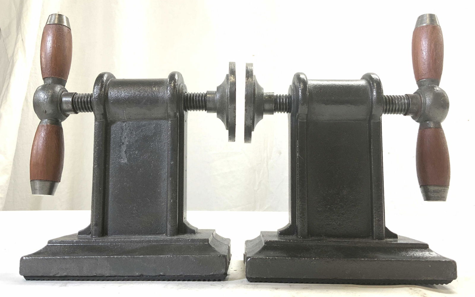 Pair Antique Clamp Iron Bookends (1 of 9)