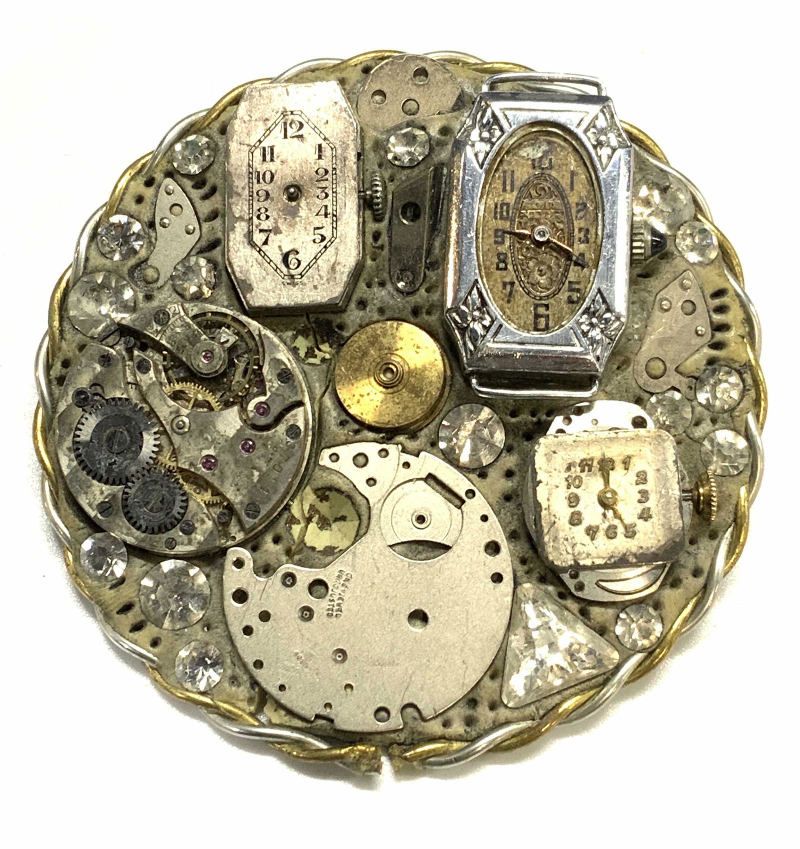 Vintage Designer Timepiece Brooch, Jewelry (1 of 4)