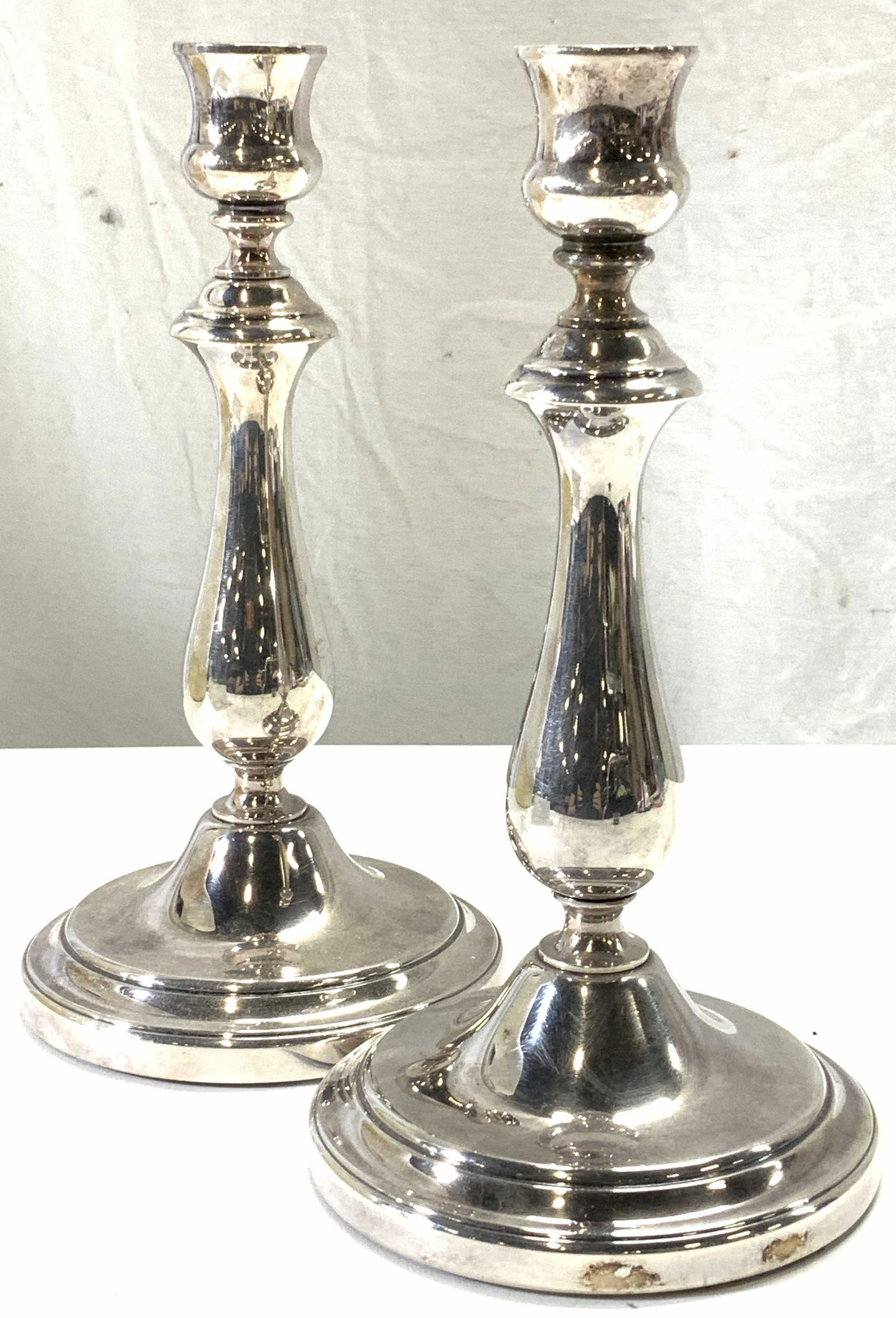 Pair CHRISTOFLE Silver Plate Candle Holders FRANCE (1 of 7)