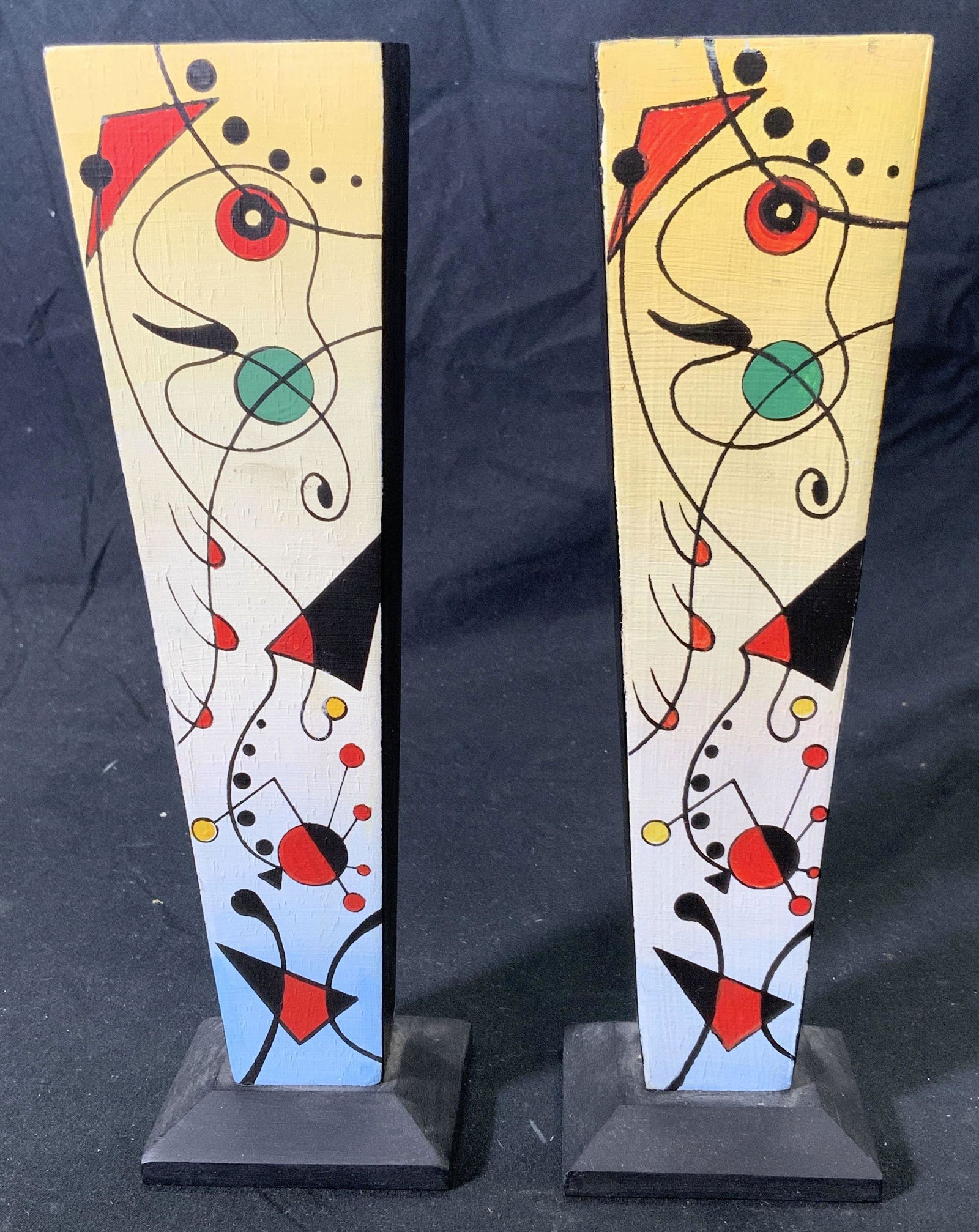 Pair MILANO Vintage Hand Painted Candlesticks (1 of 5)