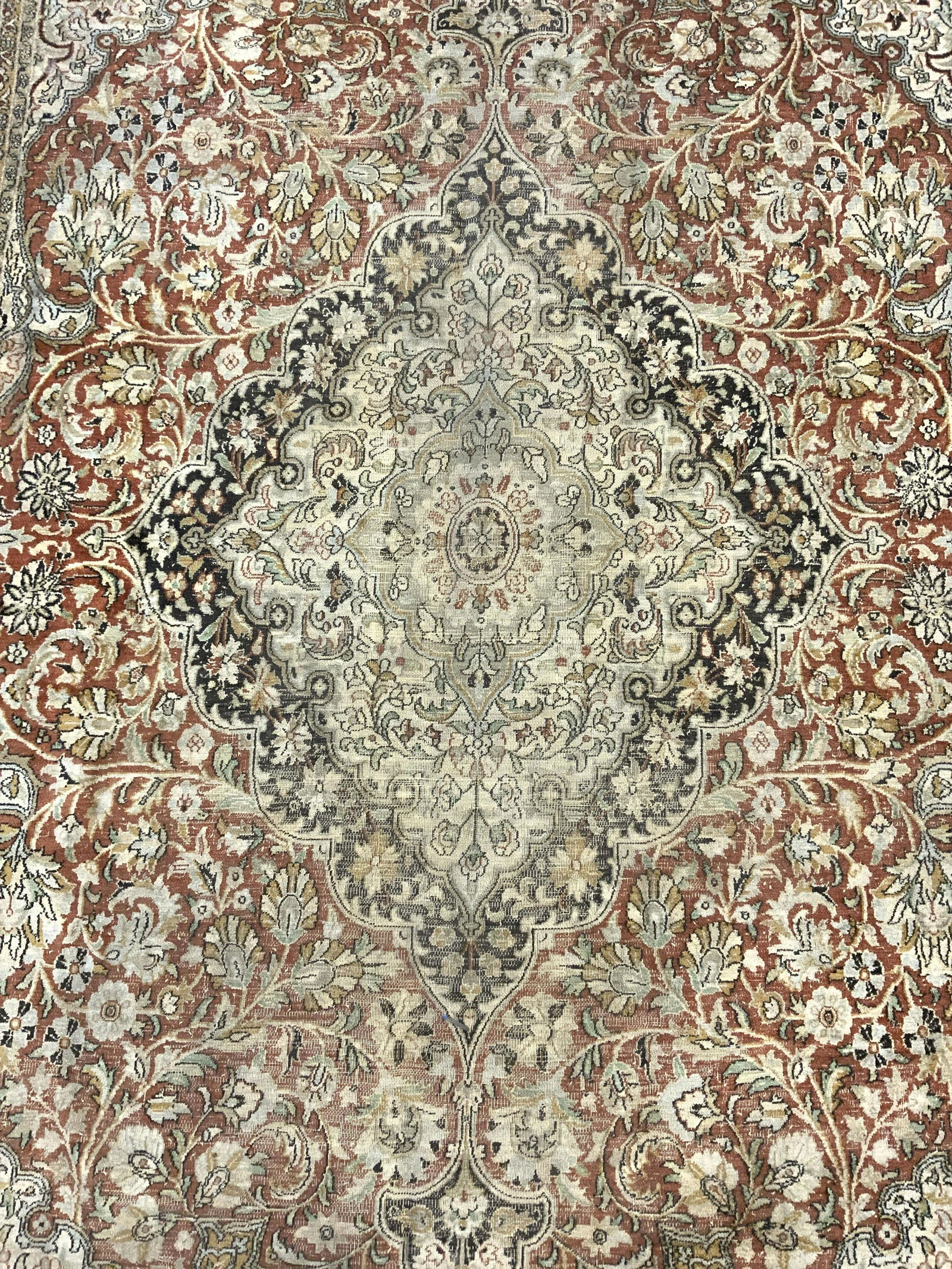 Vintage Handmade Oriental Silk Rug (1 of 10)