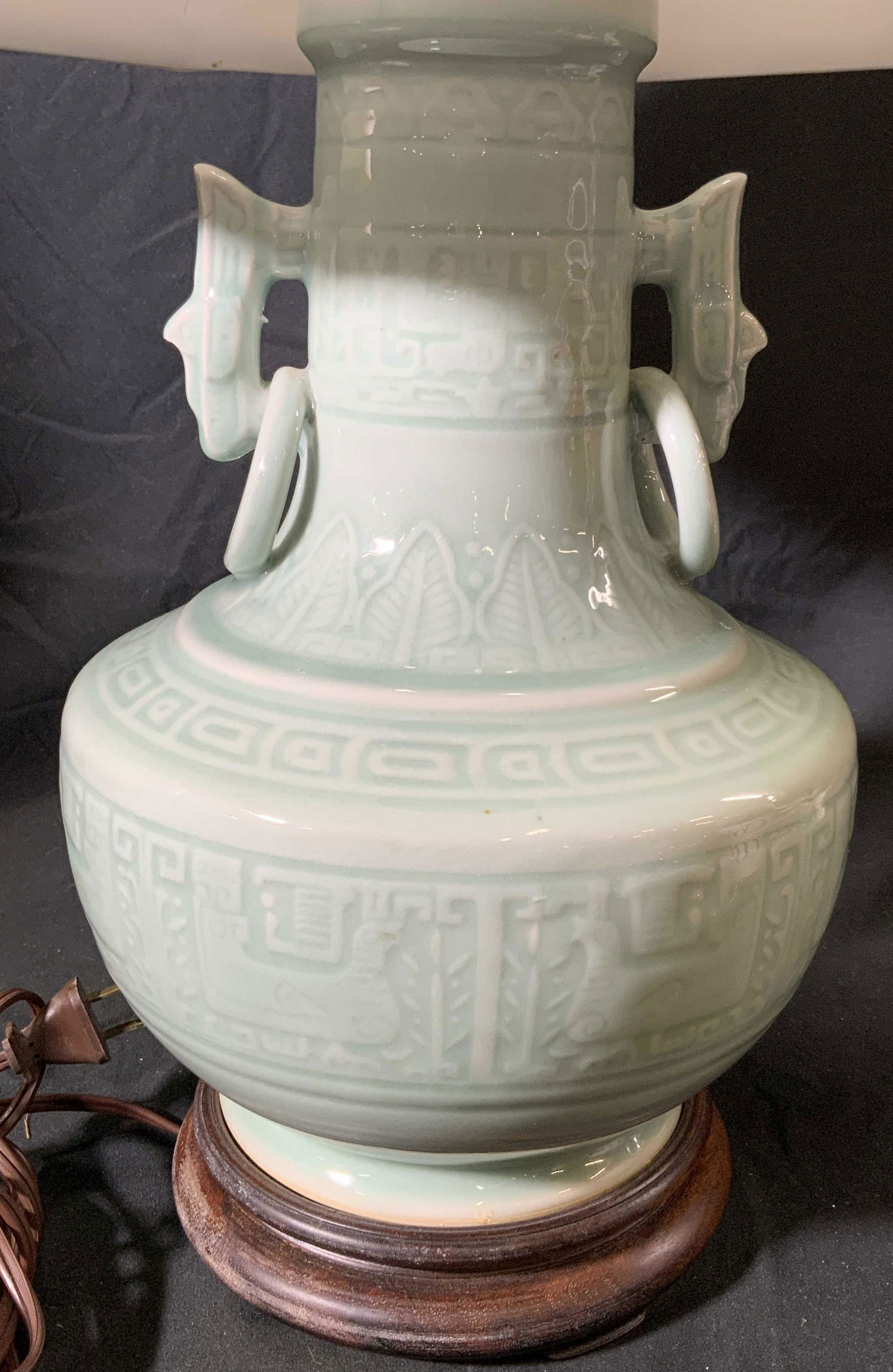 Vintage Asian Ceramic Vessel Lamp (1 of 6)