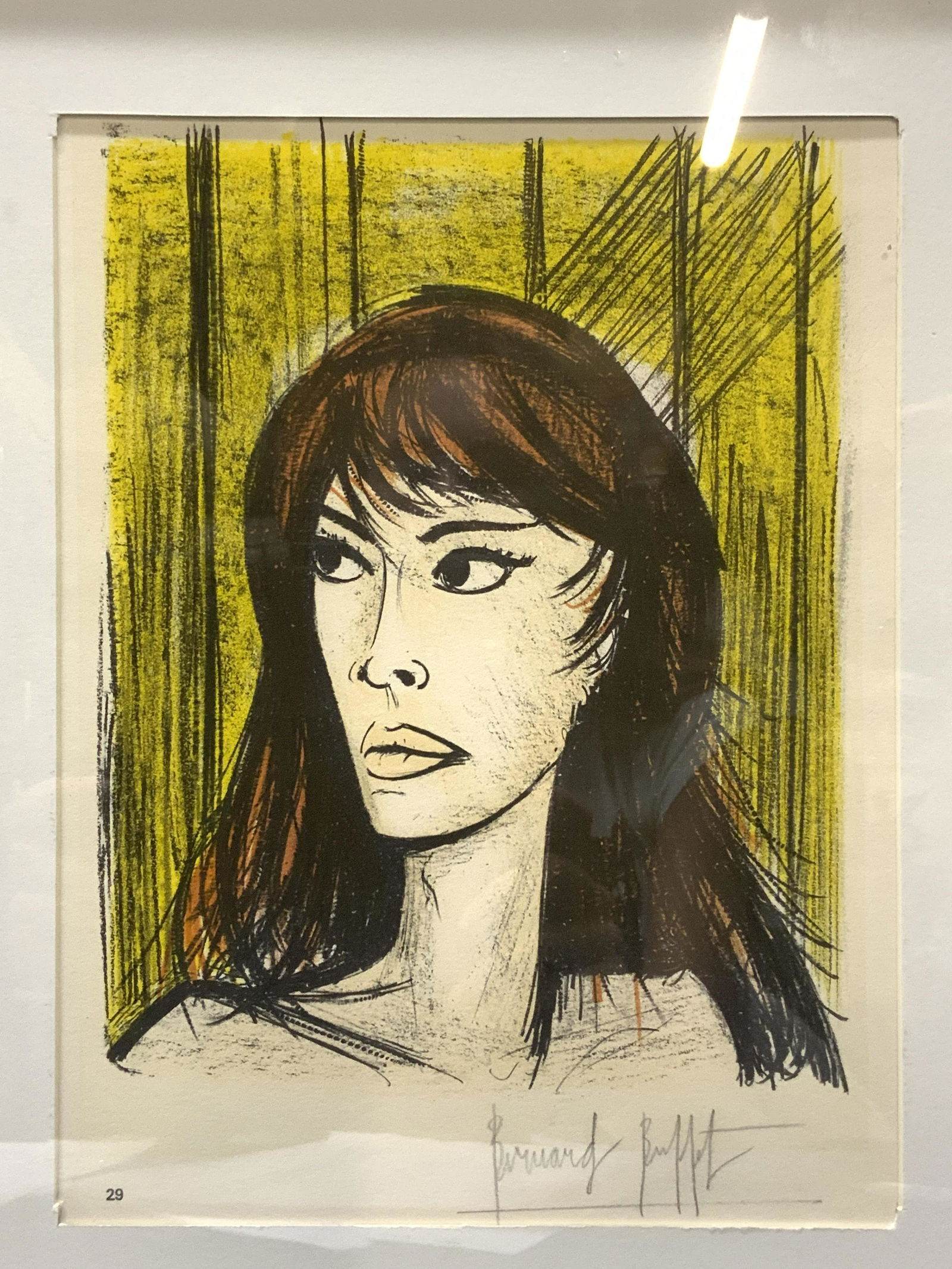 ATTR BERNARD BUFFET Rita Signed Vtg. Lithograph (1 of 10)