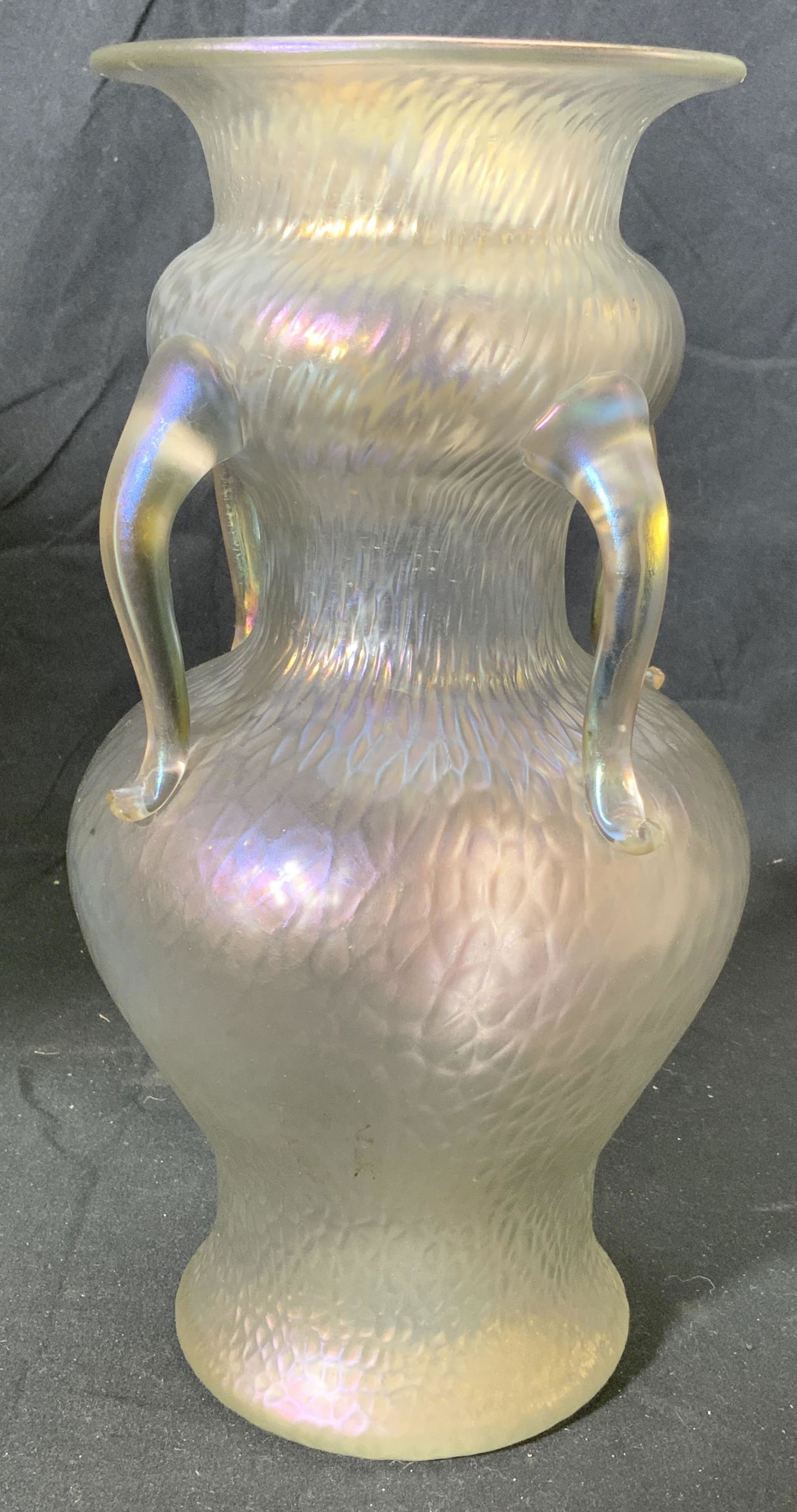 Vintage Iridescent Carnival Glass Vase (1 of 4)