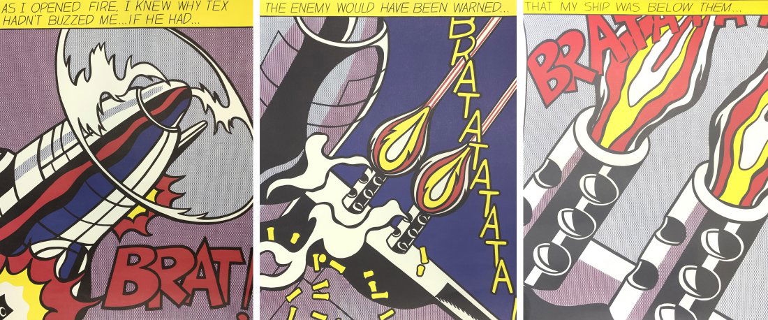 ATTR ROY LICHTENSTEIN As I Opened Fire Triptych (1 of 14)